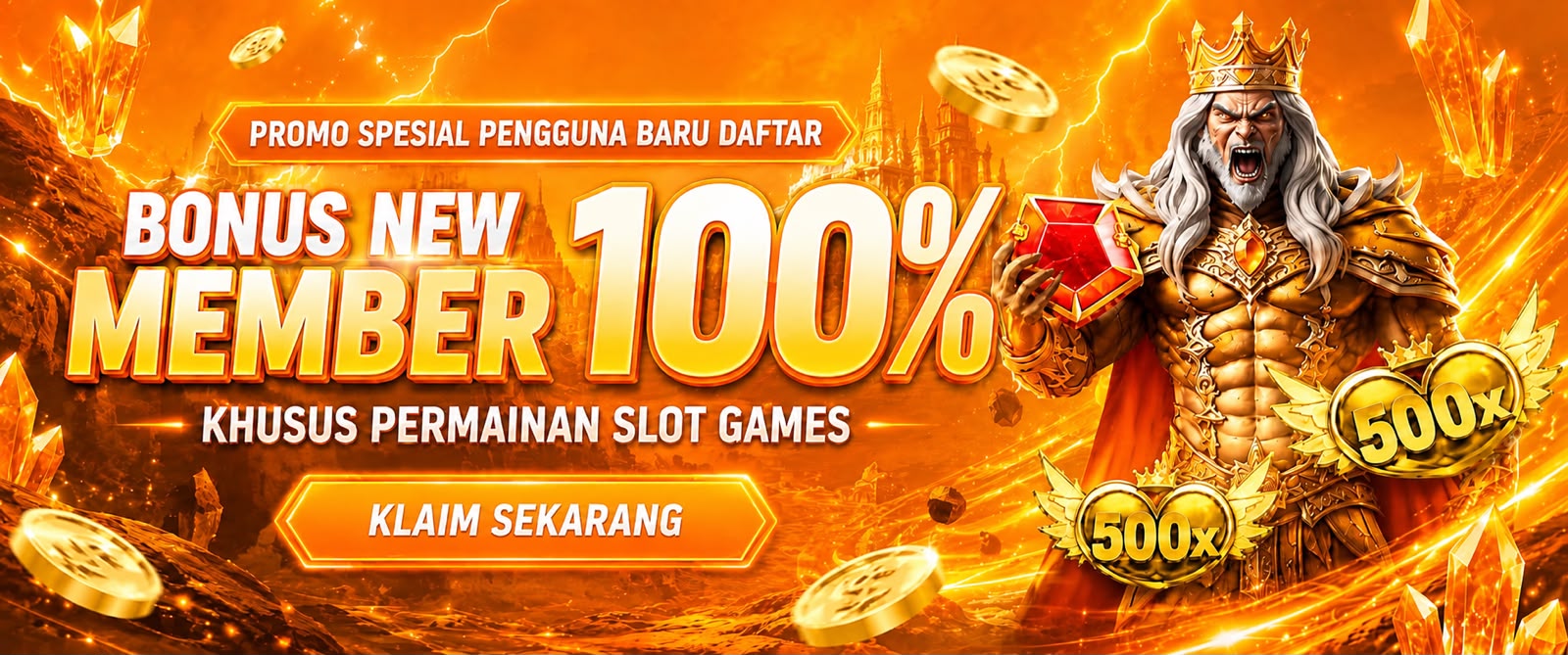BONUS NEW MEMBER 100% (SLOT)